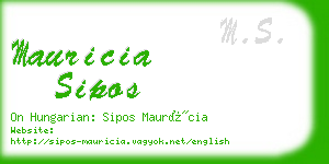 mauricia sipos business card